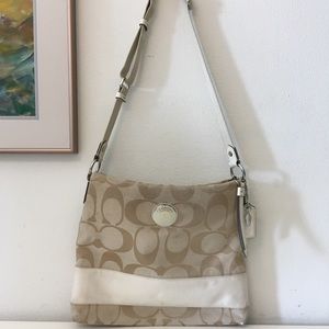 Coach Crossbody File Signature Stripe